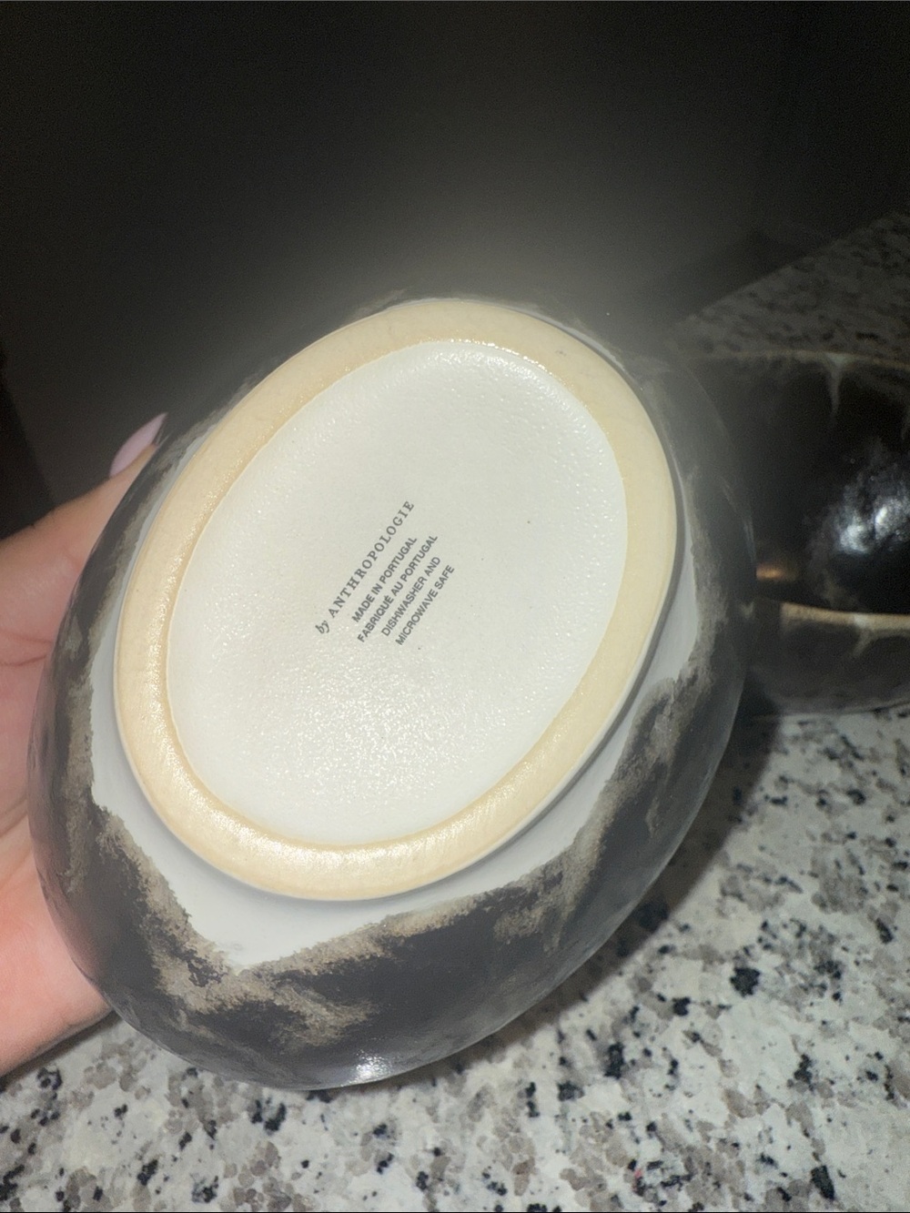 Anthropologie Small MALTA PORTUGUESE FINE STONEWARE SERVE BOWL - set of 2 - Picture 5 of 5